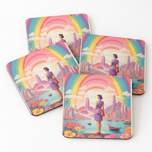 Item preview, Valentines Day Hong Kong LGBT+ Tourism Vintage Poster designed and sold by TravelersGems.