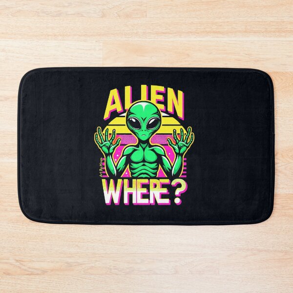 Item preview, Art By Minga Neon Alien Where? Design designed and sold by Artbyminga.