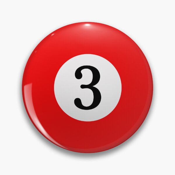 Item preview, Billiard ball designs,no.3,red,rose red designed and sold by cocokara999.