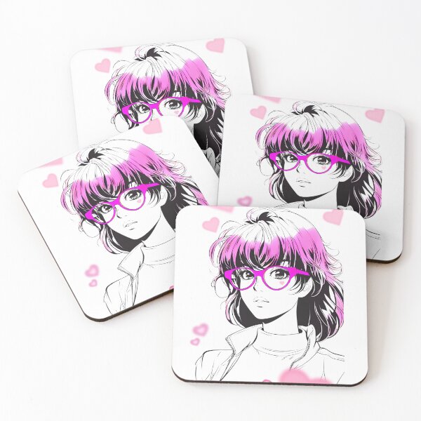 Item preview, San Valentín Corazones Rosados Chica con Gafas Rosas Cutie designed and sold by Molunit89.