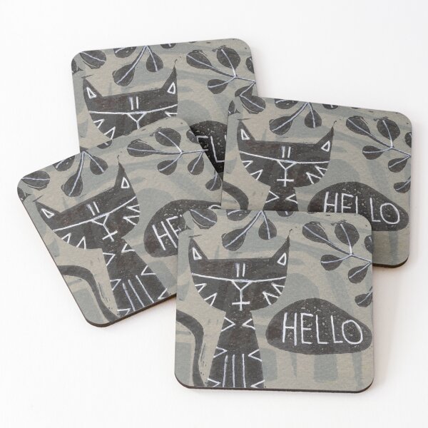 Item preview, Hello Cat Art Card designed and sold by Sheree Burlington.