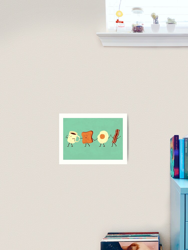 Thumbnail 2 of 3, Art Print, Let's All Go And Have Breakfast designed and sold by theodorezirinis.