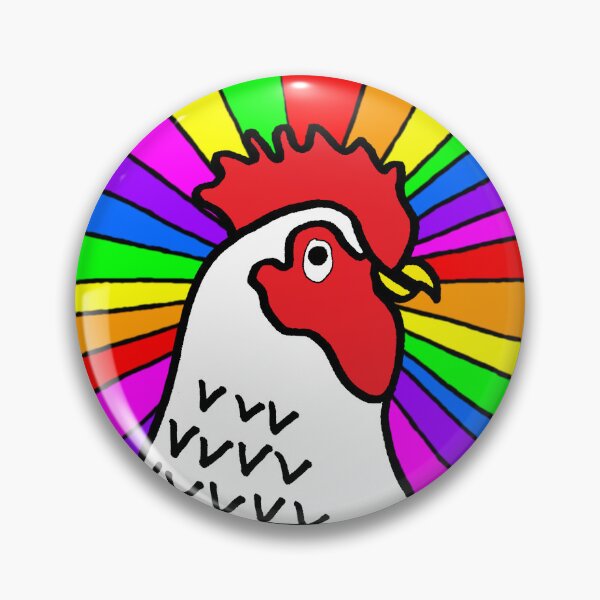 Item preview, Happy Chicken with Rainbow Burst designed and sold by Susan Prolman.