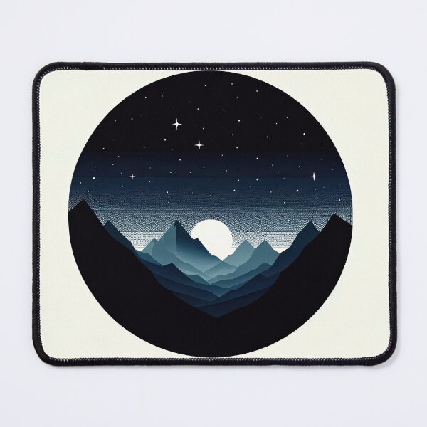 Item preview, Serene Mountain Nightscape designed and sold by SunkenCost.