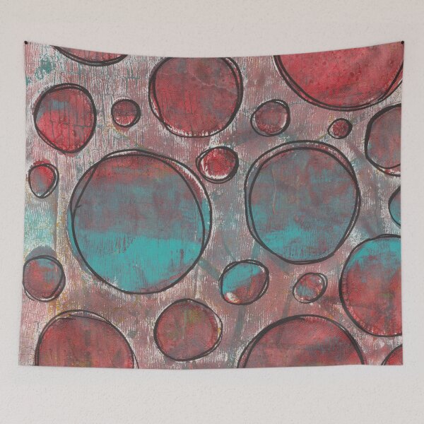 Item preview, Red + Turquoise Circles designed and sold by clothpaperpixel.