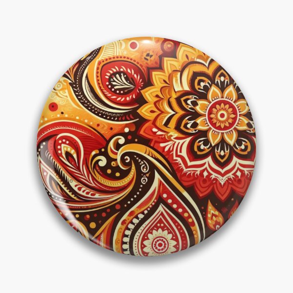 Item preview, Red-hued Indian paisley designed and sold by saqui-com.