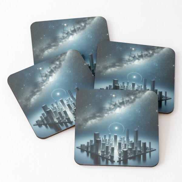 Item preview, Futuristic Harmony Between City and Cosmos designed and sold by SunkenCost.