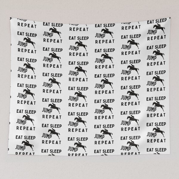 Item preview, Eat Sleep Jump Repeat  designed and sold by SarcastiCrafts.