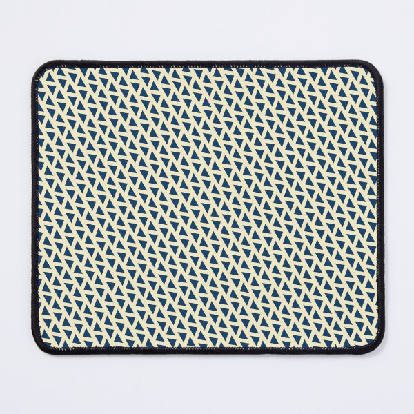 Item preview, Blue Pyramids & Triangles Yellow Background Infinite Endless Pattern designed and sold by Alchemy-A-La-G.