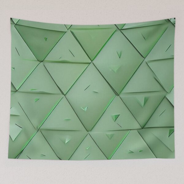 Item preview, Modern Green 3D Wall Pattern designed and sold by mymagicstoreus.