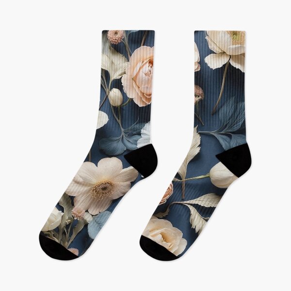 Item preview, Dried Flowers Art- Navy, Peach and Cream designed and sold by Witsprings.