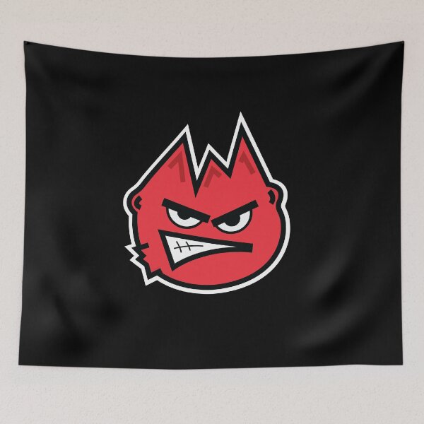Item preview, Mad fire ball face red flame burning hot icon designed and sold by doseofwin.