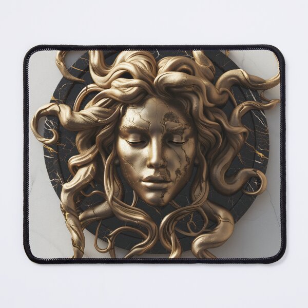 Item preview, Golden Medusa: Marble Elegance designed and sold by DripandDrop.