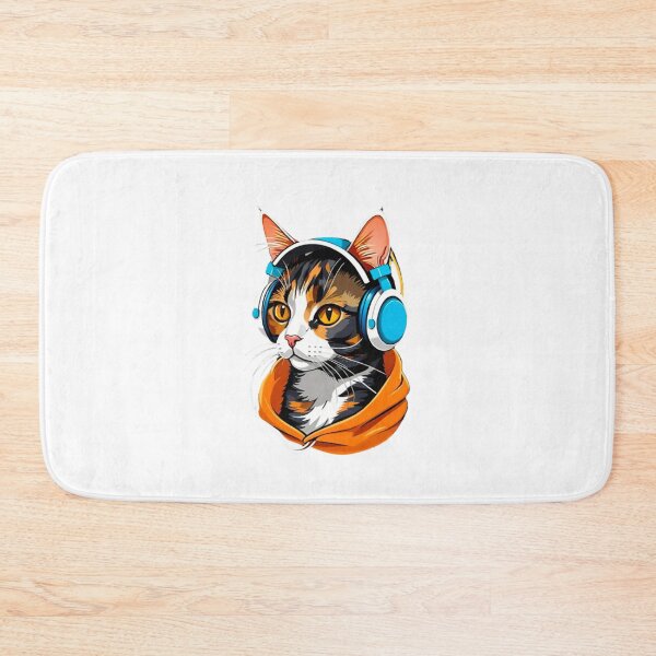 Item preview, Cute cat tortie wear headphone designed and sold by KorArtStudio.