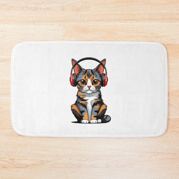 Item preview, Cute cat tortie art wear headphone designed and sold by KorArtStudio.