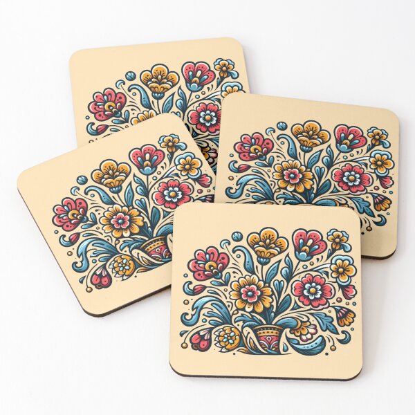 Item preview, Floral Khokhloma designed and sold by AmberRoseWrites.