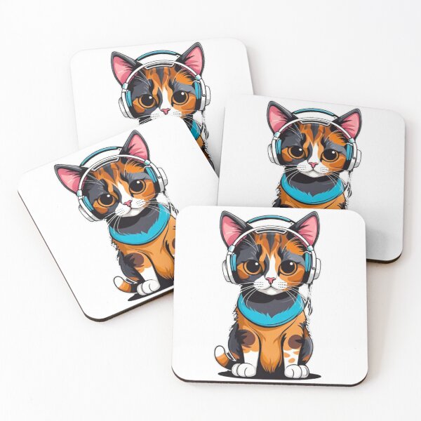 Item preview, Cat mom tortie wear headphone designed and sold by KorArtStudio.
