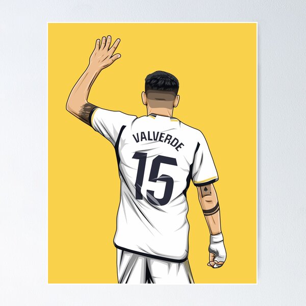 Poster Federico Valverde Real Madrid - 20x30 Pouces - Multicolore