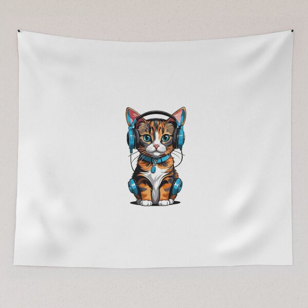 Item preview, Cool cat mom tortie wear headphone designed and sold by KorArtStudio.