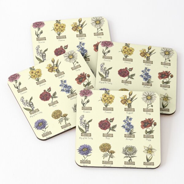 Item preview, Birth month Flowers - retro style designed and sold by Fantasy Cache.