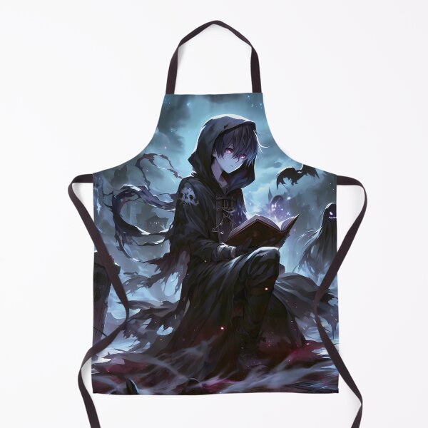 Item preview, Anime Boy in Spooky Graveyard designed and sold by ByteyCreatives.