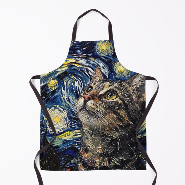 Item preview, Starry night Cat Vincent Van gogh designed and sold by Vangoholic.