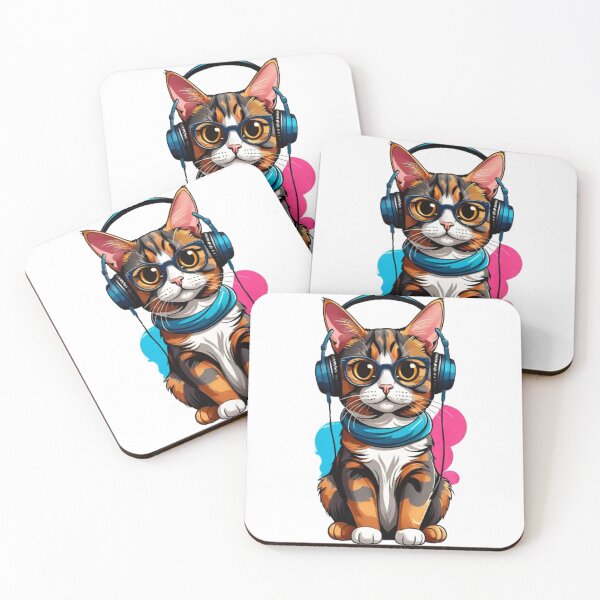 Item preview, Cute cat mom tortie art wear headphone designed and sold by KorArtStudio.