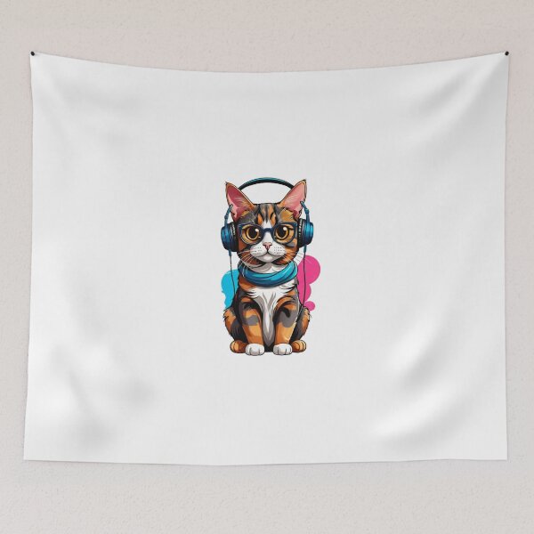 Item preview, Cute cat mom tortie art wear headphone designed and sold by KorArtStudio.