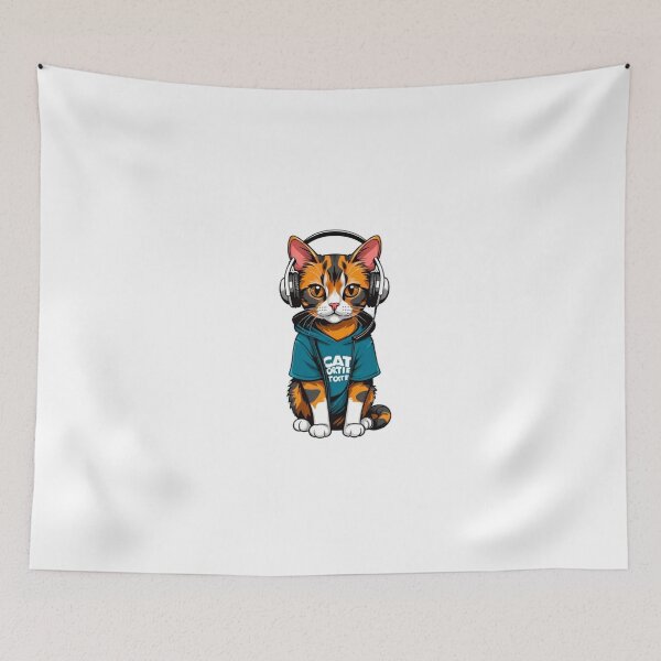 Item preview, Cool cat mom tortie art wear headphone designed and sold by KorArtStudio.