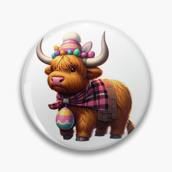 Item preview, Cute Easter Highland Cow designed and sold by DT creations.