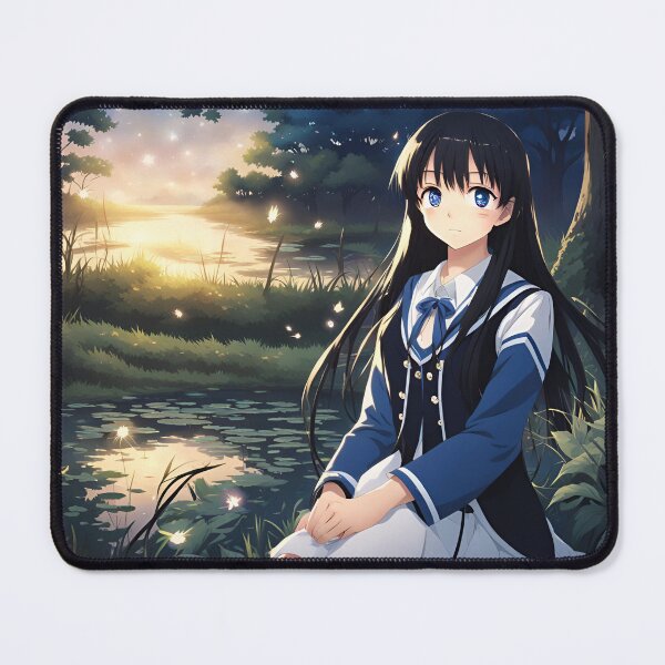 Item preview, A Quiet Night- Anime girl by a pond designed and sold by MiaRose85.