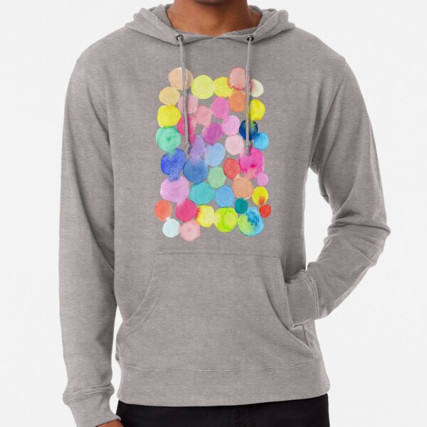 Colourful Watercolour Circles Lightweight Hoodie