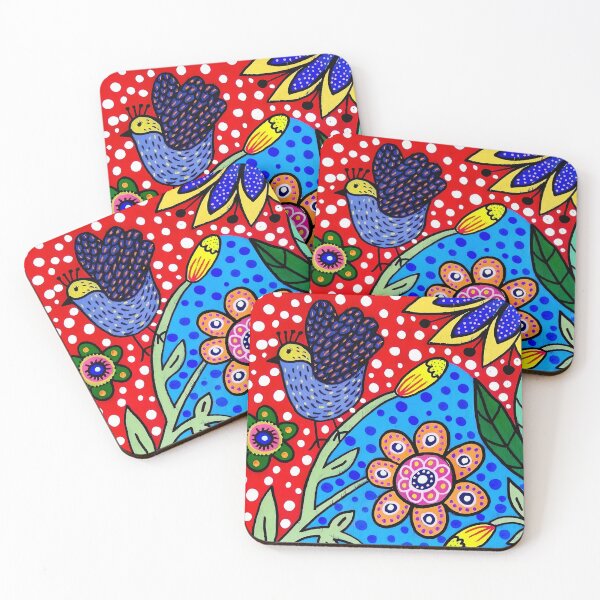 Item preview, Little bird in flower garden designed and sold by FridaBloom.