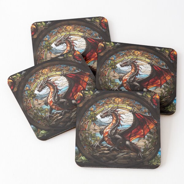 Item preview, Stained Glass Dragon designed and sold by AtlantisApparel.