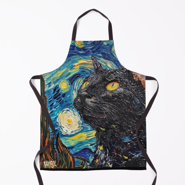 Item preview, Starry night Cat Van gogh Inspired Painting designed and sold by Vangoholic.