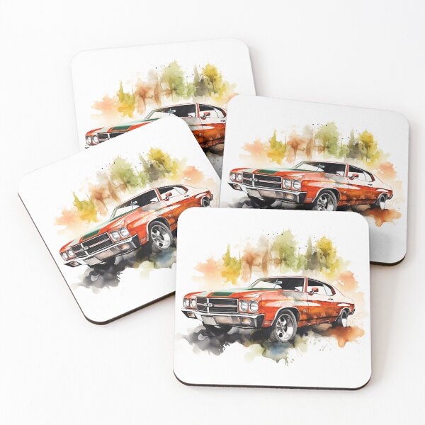 Item preview, 1971 Chevelle SS Classic Car Watercolor Print designed and sold by StefNomadLife.