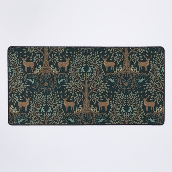 Item preview, Forest Tree and Wildlife Damask Pattern designed and sold by lurepeating.