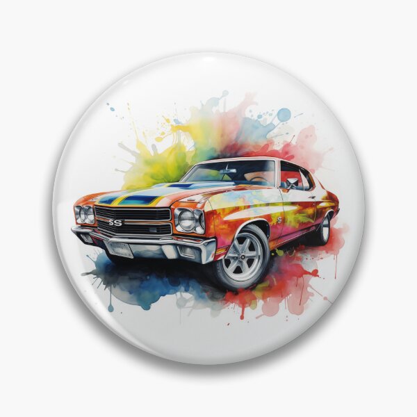 Item preview, 1971 Chevelle SS Classic Car Watercolor Print designed and sold by StefNomadLife.