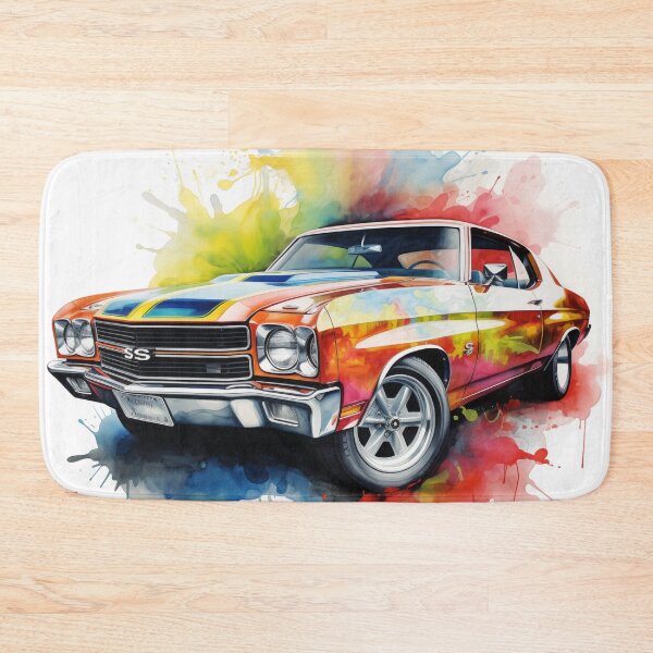 Item preview, 1971 Chevelle SS Classic Car Watercolor Print designed and sold by StefNomadLife.