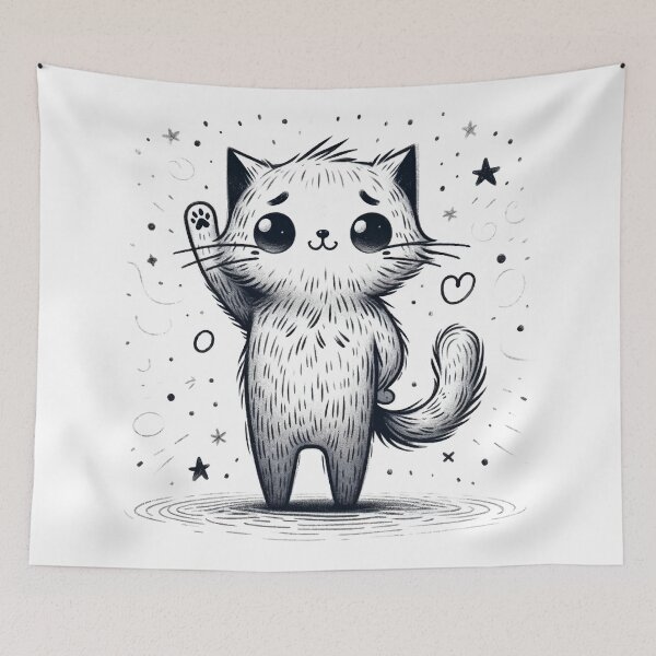 Item preview, Whimsical Stargazing Kitty designed and sold by MD-AAE.