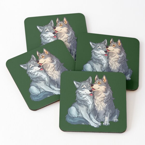 Item preview, Cute wolves do express love! designed and sold by fribabywonder.