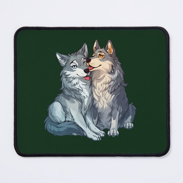 Item preview, Cute wolves do express love! designed and sold by fribabywonder.