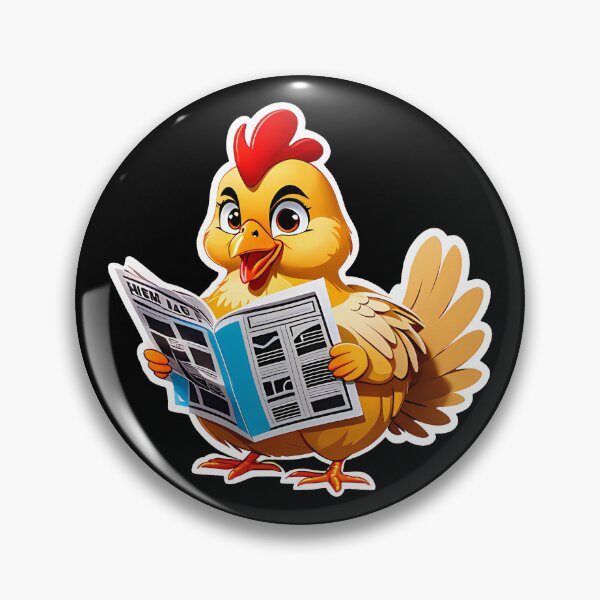 Item preview, Cute Chicken Reading Newspaper designed and sold by WIKWOK.
