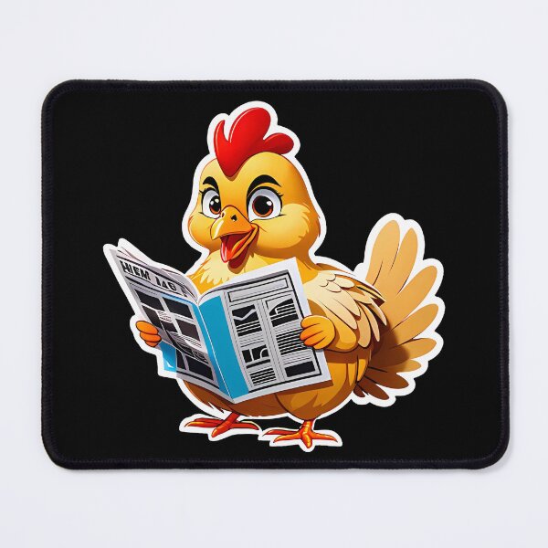 Item preview, Cute Chicken Reading Newspaper designed and sold by WIKWOK.