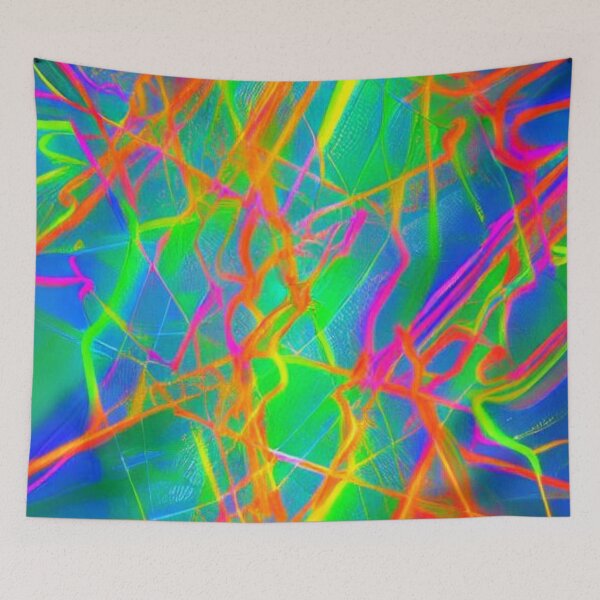 Item preview, Abstract Colorful Neon Electricity Pattern designed and sold by calibrit.