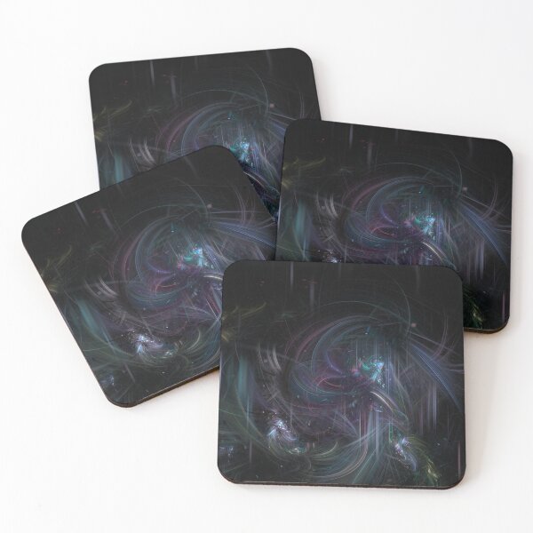 Item preview, Abstract digital art iridescent fractal whirls - Purples and Blues designed and sold by kalyssa44.
