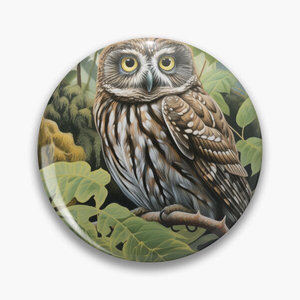 Item preview, New Zealand Morepork native owl designed and sold by ArtbyJanineTate.