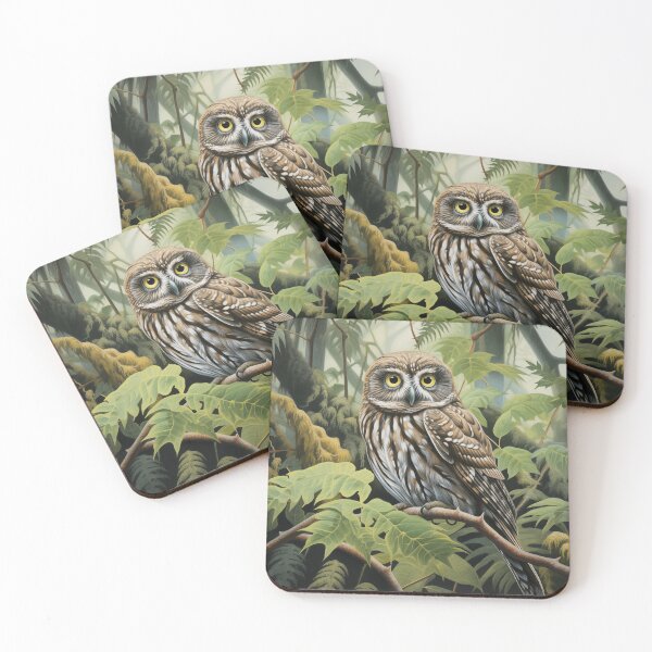 Item preview, New Zealand Morepork native owl designed and sold by ArtbyJanineTate.