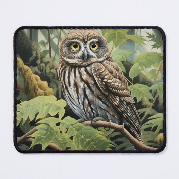 Item preview, New Zealand Morepork native owl designed and sold by ArtbyJanineTate.
