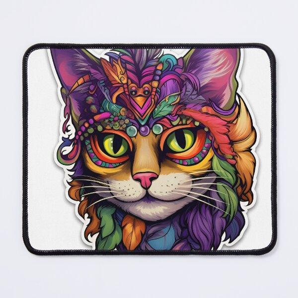 Artikelvorschau, Mardi Gras Katze entworfen und verkauft von dcrc.